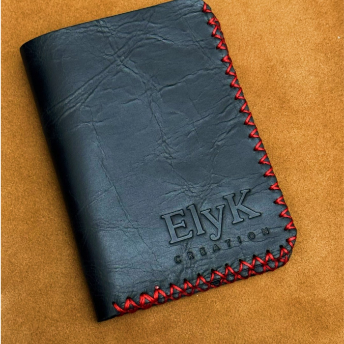 Portofel, personalizabil, din piele naturala, Jack M, Negru antichizat [6]