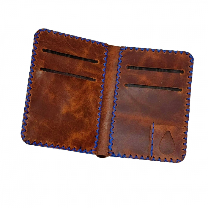 Portofel, personalizabil, din piele naturala, Jack M, Maro-roscat [3]