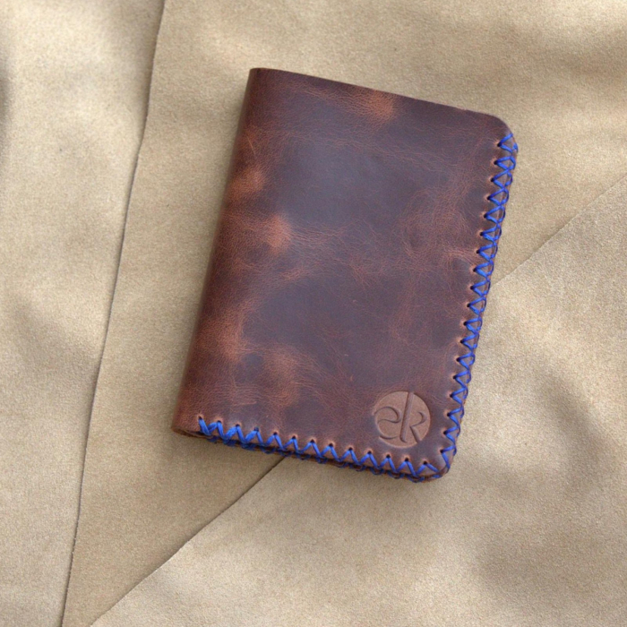 Portofel, personalizabil, din piele naturala, Jack M, Maro-roscat [8]