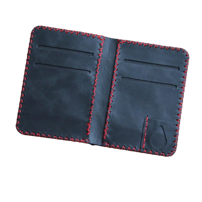 Portofel, personalizabil, din piele naturala, Jack M, Negru antichizat [9]