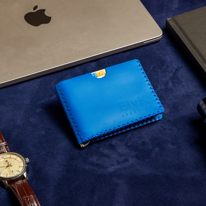 Portofel slim barbati din piele naturala, lucrat si cusut manual, Loki, handmade, Maro ( Crazy Horse ) [2]