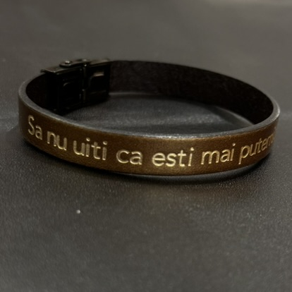 Bratara personalizabila din piele naturala, Cleo, diverse culori [6]