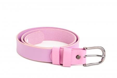 Curea din piele naturala roz 30 mm, lucrata manual, Styx, Handmade [1]