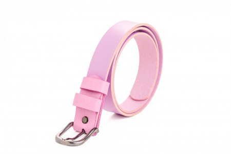 Curea din piele naturala roz 30 mm, lucrata manual, Styx, Handmade [2]