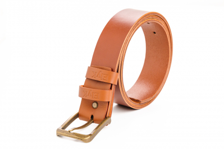 Curea din piele naturala maro 40 mm, lucrata manual, Styx, Handmade [2]