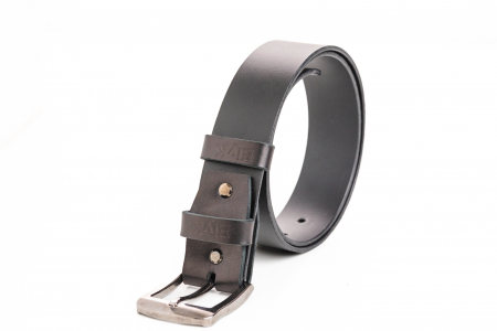 Curea din piele naturala neagra 40 mm, lucrata manual, Styx, Handmade [1]