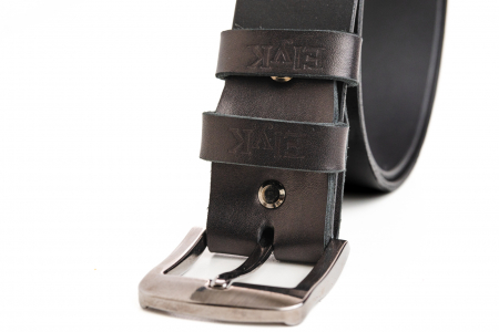 Curea din piele naturala neagra 40 mm, lucrata manual, Styx, Handmade [2]