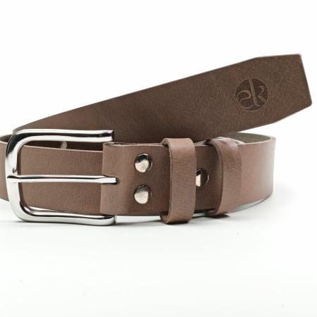 Toate produsele - Curea piele naturala 40 mm, Leda, gri, catarama solida