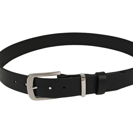 Curea piele naturala 40 mm, Torr, neagra, catarama inox [2]