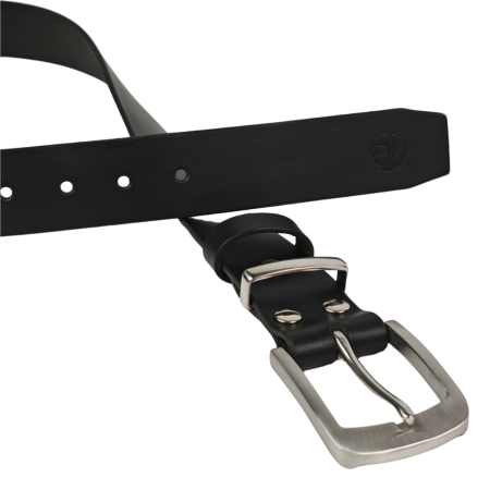 Curea piele naturala 40 mm, Torr, neagra, catarama inox [1]