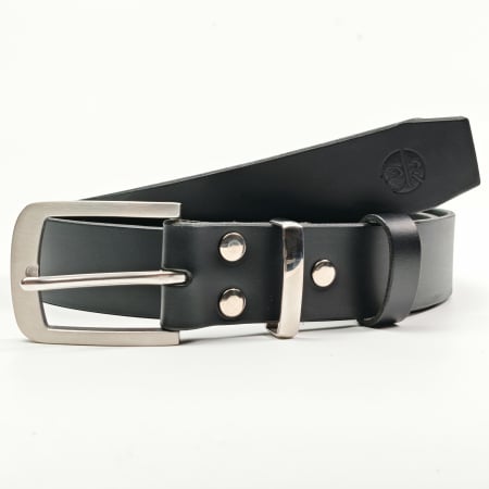 Curele piele naturala - Curea piele naturala 40 mm, Torr, neagra, catarama inox