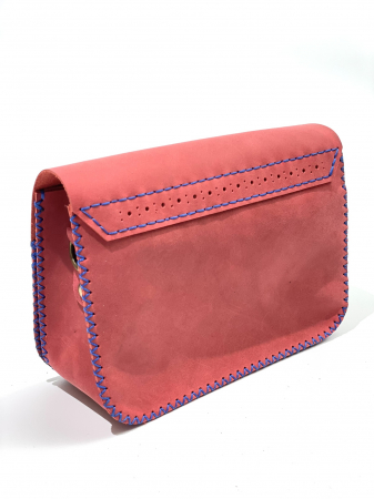 Geanta dama din piele naturala, handmade, Rosie, cusuta manual, Sarah, produsa in Romania [2]