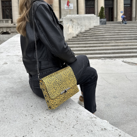 Geanta dama din piele naturala, Mony, leopard [6]