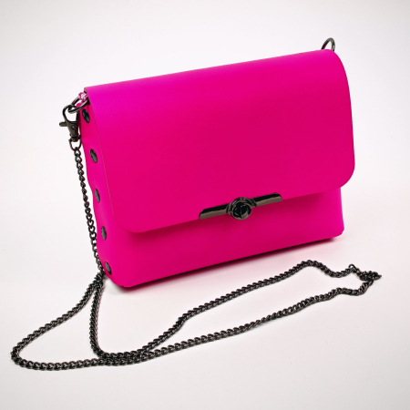 Geanta dama din piele naturala, Mony, roz [3]