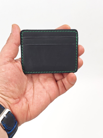 Portcard Personalizat din Piele Naturala Duma Mini – Suport Carduri Gravat Manual, Design Ultra Slim [5]