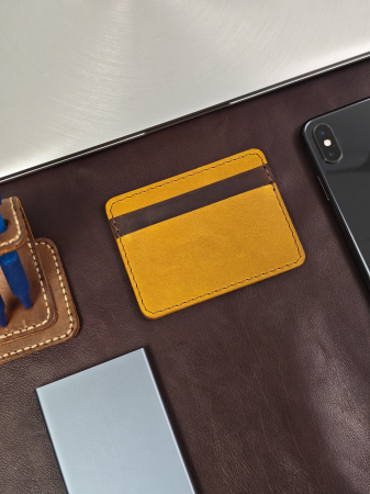 Portcard din Piele Naturala Duma Mini – Suport Minimalist 3 Carduri, Design Super Slim [1]