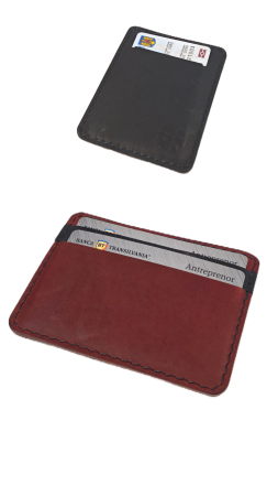 Portcard Personalizat din Piele Naturala Duma Mini – Suport Carduri Gravat Manual, Design Ultra Slim [4]