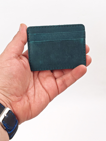 Portcard Personalizat din Piele Naturala Duma Mini – Suport Carduri Gravat Manual, Design Ultra Slim [5]