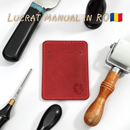 Portcard din Piele Naturala Duma Mini – Suport Minimalist 3 Carduri, Design Super Slim [2]