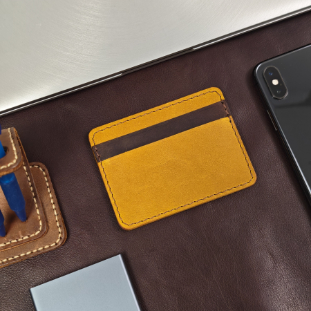 Portcard din Piele Naturala Duma Mini – Suport Minimalist 3 Carduri, Design Super Slim [3]