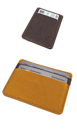 Portcard din Piele Naturala Duma Mini – Suport Minimalist 3 Carduri, Design Super Slim [5]