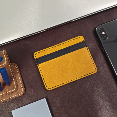 Portcard din Piele Naturala Duma Mini – Suport Minimalist 3 Carduri, Design Super Slim [3]