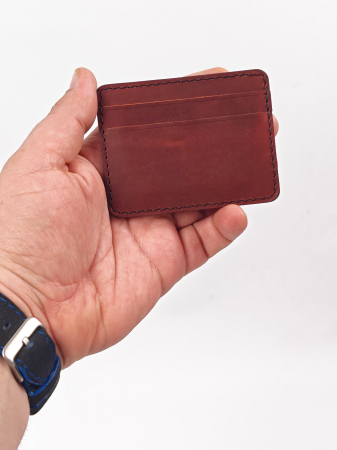 Portcard Personalizat din Piele Naturala Duma Mini – Suport Carduri Gravat Manual, Design Ultra Slim [5]