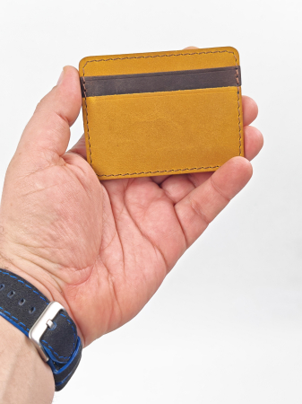 Portcard din Piele Naturala Duma Mini – Suport Minimalist 3 Carduri, Design Super Slim [4]