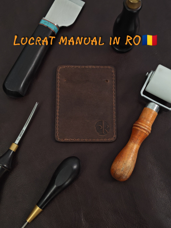 Portcard din Piele Naturala Duma Mini – Suport Minimalist 3 Carduri, Design Super Slim [3]