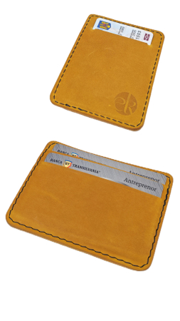 Portcard din Piele Naturala Duma Mini – Suport Minimalist 3 Carduri, Design Super Slim [4]