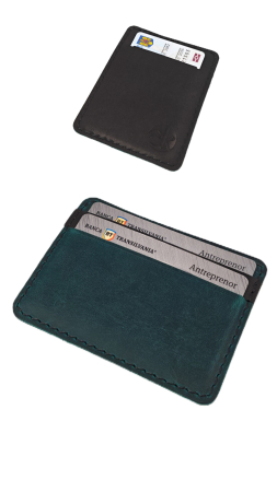 Portcard Personalizat din Piele Naturala Duma Mini – Suport Carduri Gravat Manual, Design Ultra Slim [5]