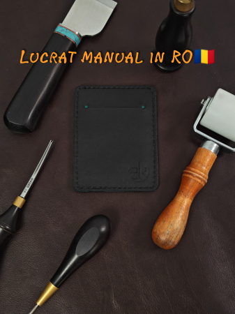 Portcard din Piele Naturala Duma Mini – Suport Minimalist 3 Carduri, Design Super Slim [3]