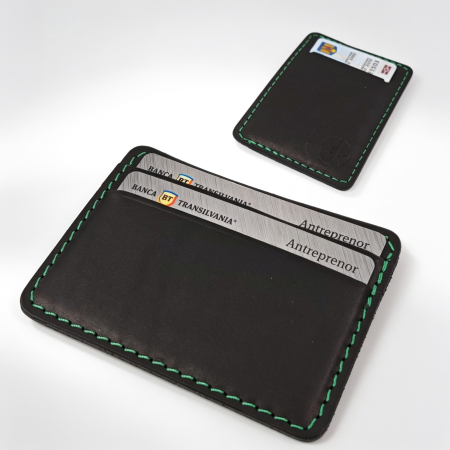 Portcard din Piele Naturala Duma Mini – Suport Minimalist 3 Carduri, Design Super Slim [0]