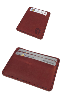 Portcard Personalizat din Piele Naturala Duma Mini – Suport Carduri Gravat Manual, Design Ultra Slim [4]