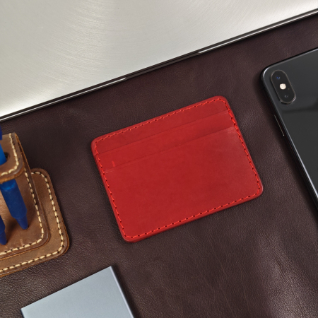 Portcard din Piele Naturala Duma Mini – Suport Minimalist 3 Carduri, Design Super Slim [3]
