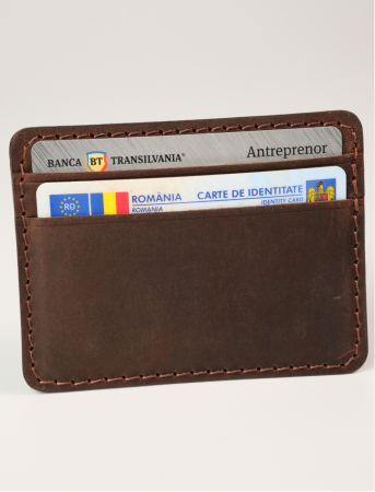 Portcard din Piele Naturala Duma Mini – Suport Minimalist 3 Carduri, Design Super Slim [0]