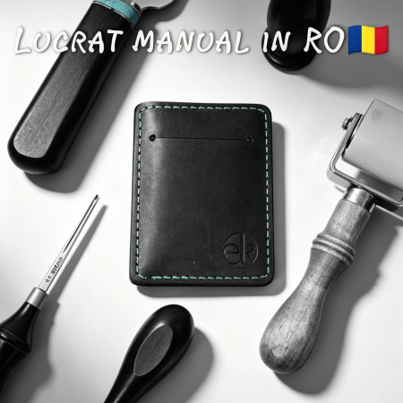 Portcard din Piele Naturala Duma Mini – Suport Minimalist 3 Carduri, Design Super Slim [2]
