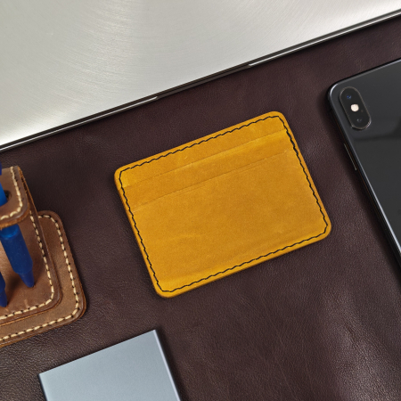 Portcard din Piele Naturala Duma Mini – Suport Minimalist 3 Carduri, Design Super Slim [3]