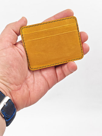 Portcard Personalizat din Piele Naturala Duma Mini – Suport Carduri Gravat Manual, Design Ultra Slim [5]