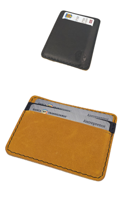 Portcard Personalizat din Piele Naturala Duma Mini – Suport Carduri Gravat Manual, Design Ultra Slim [4]