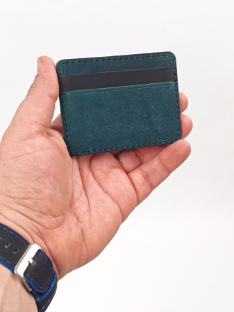 Portcard Personalizat din Piele Naturala Duma Mini – Suport Carduri Gravat Manual, Design Ultra Slim [4]