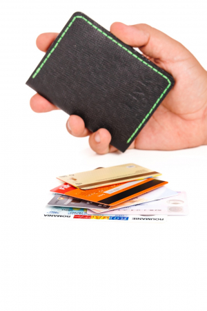 Portcard din piele naturala, lucrat si cusut manual, Orion, Handmade, Negru print ( cusatura verde ), Produs in Romania [5]