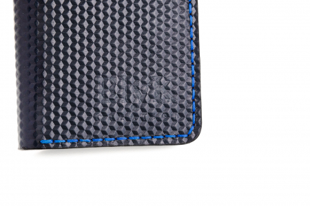 Portcard din piele naturala, lucrat si cusut manual, Orion, Handmade, Bleumarin 3D print [4]