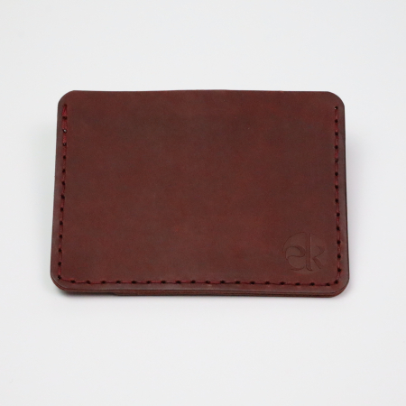 Portcard Minimalist din Piele Naturală , Duma, Grena [4]