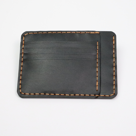 Portcard Minimalist din Piele Naturală , Duma, Negru [4]