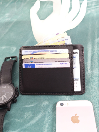 Portcard Personalizat din Piele Naturală Duma – Portofel Minimalist Gravat, Diverse Culori [4]