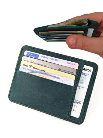 Portcard Minimalist din Piele Naturala Duma – Suport Subtire de Buzunar, Diverse Culori [4]