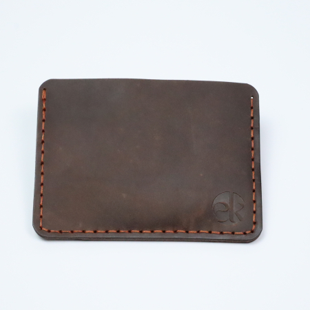 Portcard Minimalist din Piele Naturală , personalizabil, Duma, Maro [3]