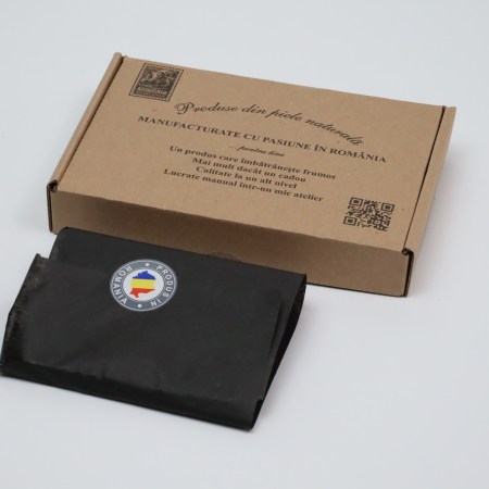 Portcard Minimalist din Piele Naturală , personalizabil, Duma, Rosu [5]