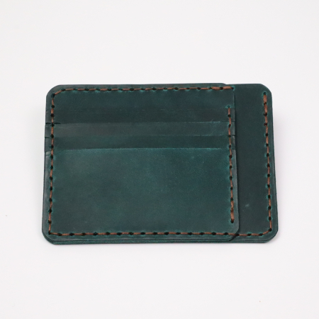 Portcard Minimalist din Piele Naturală , personalizabil, Duma, Turcoaz [2]